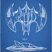 Pp719-blueprint Batman Batwing Poster Poster