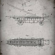 Pp808-faded Grey Fire Extension Ladder 1894 Patent Poster Poster