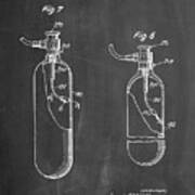 Pp981-chalkboard Oxygen Tank Poster Poster