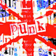 Punk Union Jack Graphic Poster
