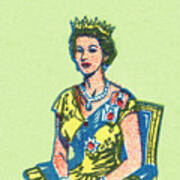 Queen Sitting In Chair Poster
