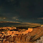 Rainbow And Thunderstorm Bryce Canyon National Park Ut Poster