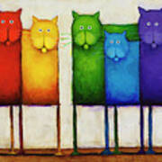 Rainbow Cats Poster