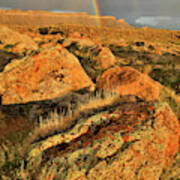Rainbow Over The Book Cliffs Poster
