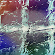 Rainy Window Abstract Poster