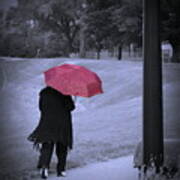 Red Umbrella Poster