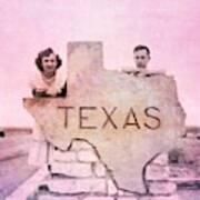 Retro Roadrip Texas Poster
