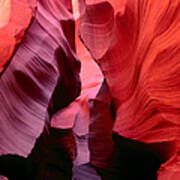 Rock Shapes Of Lower Antelope Canyon Poster