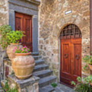 Romantic Courtyard Of Tuscany Poster