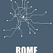 Rome Subway Map Poster