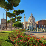 Rome, Trajan's Column, Italy Poster