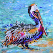 Ruffled Pelican Poster