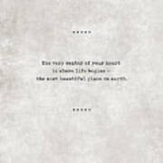 Rumi Quotes 20 - Literary Quotes - Typewriter Quotes - Rumi Poster - Sufi Quotes - Heart Poster