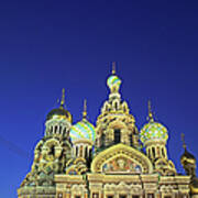 Russia, St Petersburg, Domes Of Church Poster
