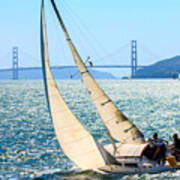 Sailboats In The San Francisco Bay Poster