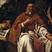 'saint Anthony The Abbot', 17th Century, Spanish School, Oil On Canvas, 167 Cm X 1... Poster