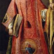 'saint Lawrence', 1632, Spanish School, Oil On Canvas, 205 Cm X 115 Cm, P03349. Poster