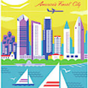 San Diego Poster - Retro Travel Poster