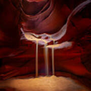 Sandfall In Antelope Canyon "???" Poster
