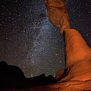 Sandstone Arch Meets Milky Way Skies Poster