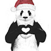 Santa Panda Poster