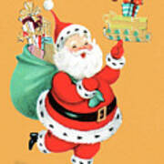 Santa With Gifts Poster