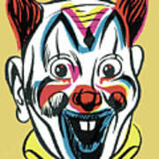 Scary Clown Face Poster