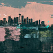 Seattle Abstract Skyline I Poster