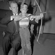 Senator Albert Gore And Son Playing Bow Poster