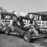 Serge Gainsbourg Sur Un Karting En Poster