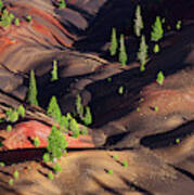 Sunset Shadows At Painted Dunes In Lassen National Park Poster