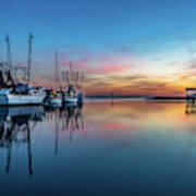 Shem Creek Blue Hour, Mt. Pleasant Sc Poster