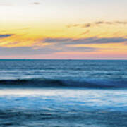 Silhouette Surfer Sunset Poster
