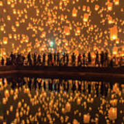 Sky Lanterns Firework Festival, Chiang Poster