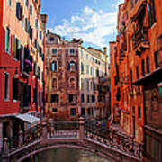 Small Canals In Venice Italy Poster