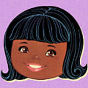 Smiling African American Girl Poster