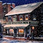 Snowy Evening In Gloucester, Ma Poster