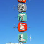 Space-age Neon Motel Sign Poster