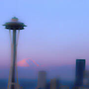 Space Needle Soft Focus Poster