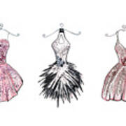 Sparkling Dress Trio Poster