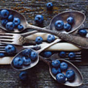 Spoons&blueberry Poster
