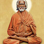Sri Yukteswar Giri On Gold Poster
