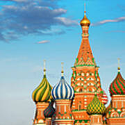 St Basils Cathedral On Red Square In Poster