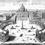 St Peters Basilica, Rome, 1702 Poster