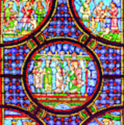 Stained Glass Of Troyes, France Poster