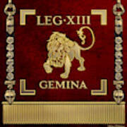 Standard Of The 13th Legion Geminia - Vexillum Of 13th Twin Legion Poster