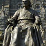 Statue Of John Carroll, Founder Of Georgetown University, Washington, Dc Digital Photograph Poster