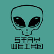 Stay Weird Alien Head Poster