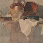 Still Life With A Jug And Copper Pan Poster