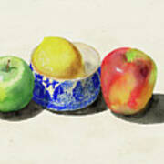 Still Life With Apples & Lemon I Poster